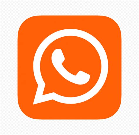 Hd Orange And White Square Whatsapp Wa Whats App Logo Icon Png Citypng