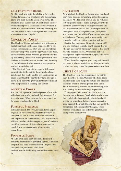 Dnd 5e Homebrew Witch Class By Zarieth Tumblr Pics