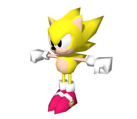 custom edited sonic the hedgehog customs super sonic classic low poly the models resource