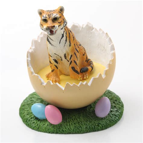 Tiger Easter Egg Figurine