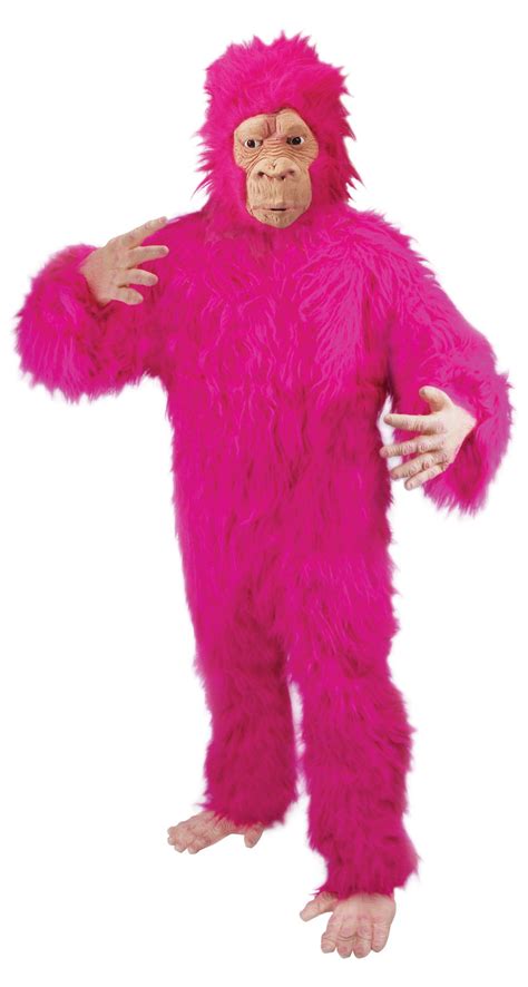 Loftus Halloween Fuzzy Gorilla Adult Costume Pink One Size