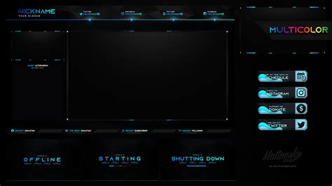 Best Twitch Stream Overlay Template Multicolor Mattovsky Free Nude