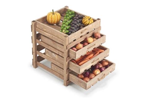 These Vintage Style Fruit And Vegetables Crate Boxes Hand Crafted In