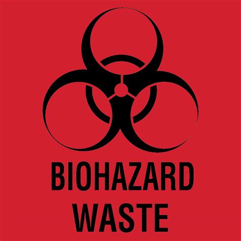 Biohazard Waste Safety Labels 6x6