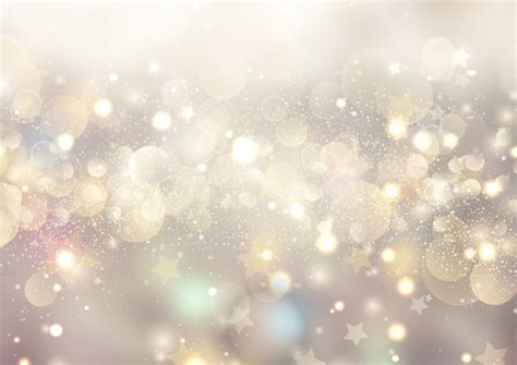 Free Vector Christmas Background Of Bokeh Lights And Stars