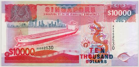 Singapore 10000 Dollar note Ship Series|World Banknotes & Coins Pictures | Old Money, Foreign ...
