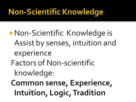 Difference Between Scientific And Non Scientific Knowledge Health