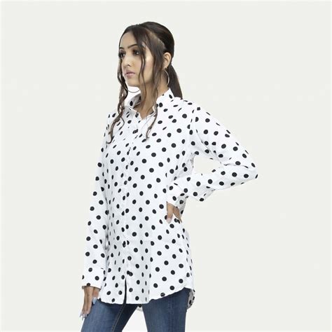 black and white womens polka dot shirt stylish shirts womens
