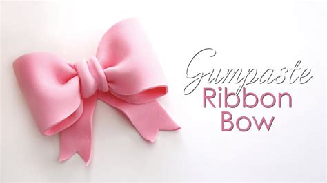 gumpaste fondant ribbon bow tutorial  cakes youtube