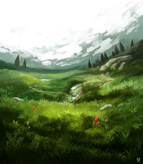 I rlly like painting grass by Susiron.deviantart.com on @DeviantArt