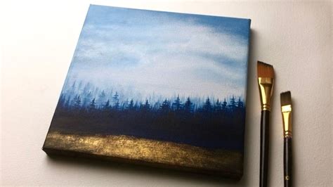 Forest Acrylic Painting For Beginners Step By Step Easy Acrylic