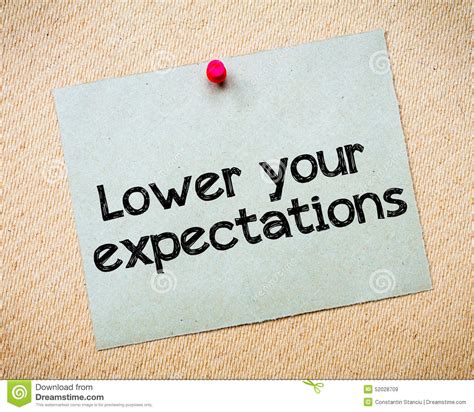 Lower your expectations stock image. Image of message - 52028709
