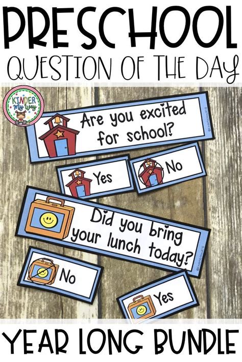 Question Of The Day For Preschool And Kindergarten Question Of The