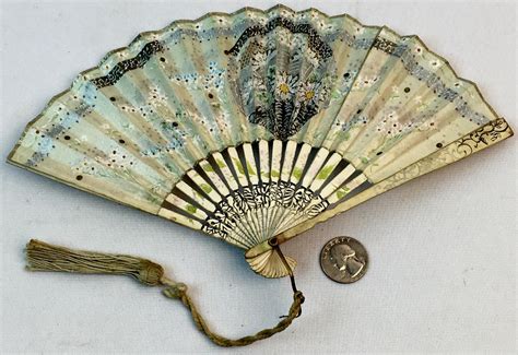 Lot Antique Victorian Hand Painted And Decorated Hand Fan