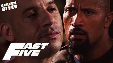 the rock and vin diesel s furious confrontation hobbs vs toretto fast five 2011 screen