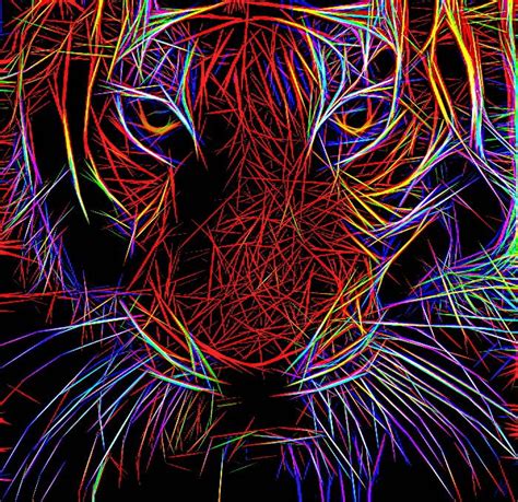 Épinglé Par Alex Bazhan Sur Fractal Neon Animals Guepard