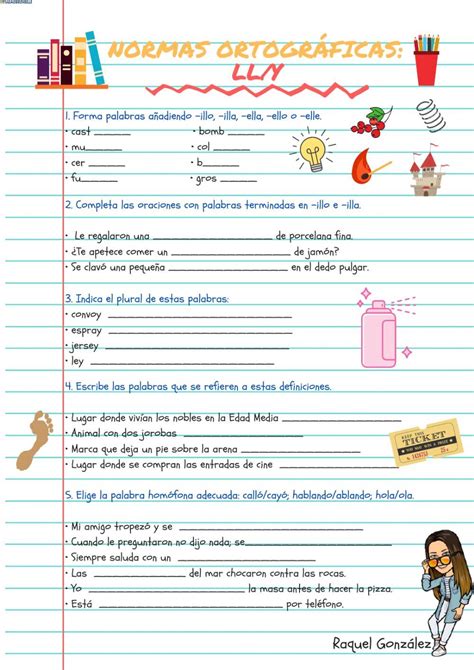 Ficha Online De Ortografía De La Y Y La Ll Para 5 Primaria Puedes