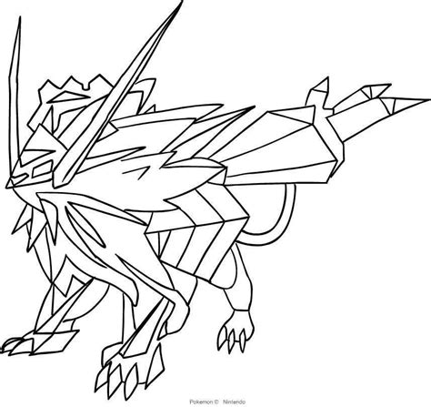 Pokemon Solgaleo Coloring Pages Coloring Pages