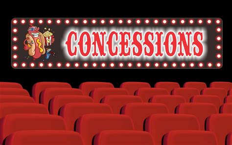 Concessions Home Cinema Sign Movie Room Decor Fun Sign Factory Fun