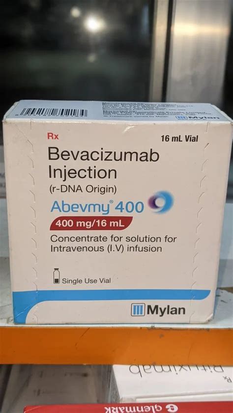 Abevmy Bevacizumab 400 Mg Injection 100mg Mylan Storage 2 8 Degree