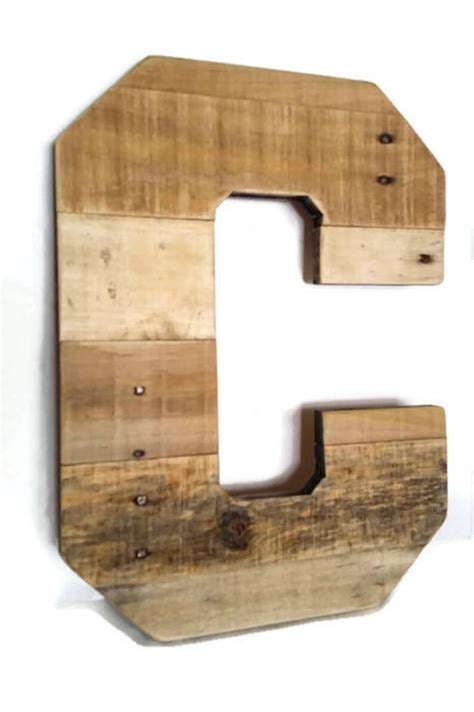 16 Wood Letters Reclaimed Pallet Wood Letter Rustic Home Etsy