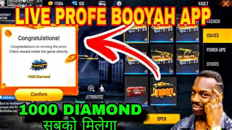After successful verification your free fire diamonds will be added to your account. How To Get Free 1000 Diamond In Booyah App Free Fire ...