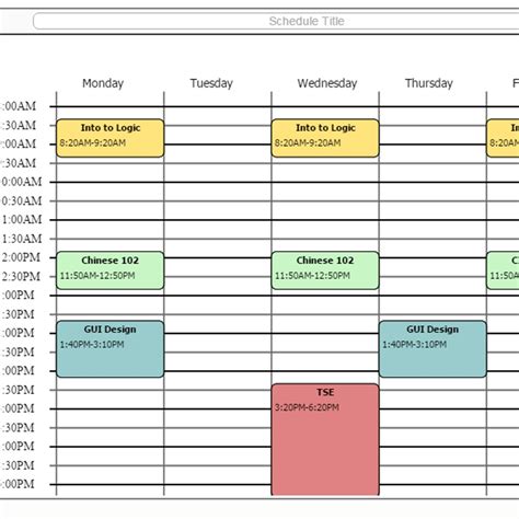 A web application that makes it easy to create a weekly schedule. Free College Schedule Maker | Examples and Forms