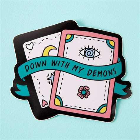 Down With My Demons Laptop Sticker Águas Furtadas Design