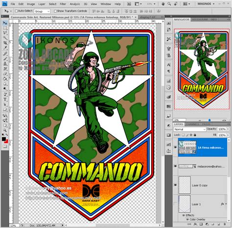 Commando Side Art Data East Restored By Mikonos And Zona Arcade