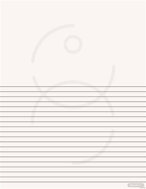 Half Lined Notebook Paper Template In Illustrator Word Pages Psd