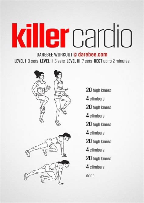 60 Tips Cardio Exercise For Beginners At Home Cardio Workout Exercises