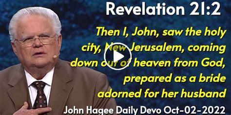 John Hagee October 02 2022 Daily Devotional Revelation 212