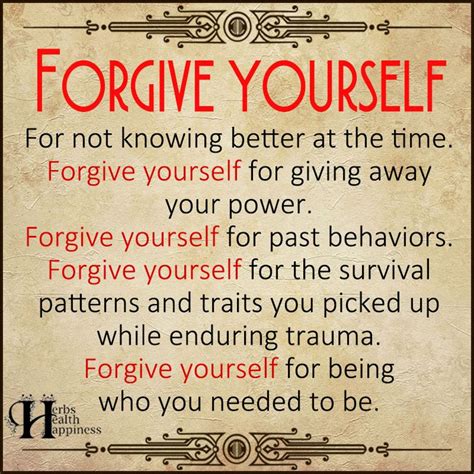 Forgive Yourself For Not Knowing Better At The Time ø Eminently