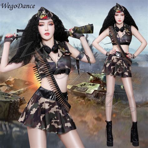 New Sexy Ds Performance New Camouflage Uniform Sexy Dj Singer Gogo Lead Dance Costume Woman