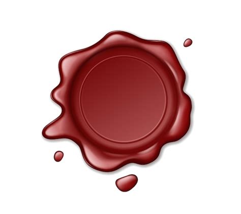 Premium Vector Red Stamp Wax Seal Approval Sign Sealing Retro Label