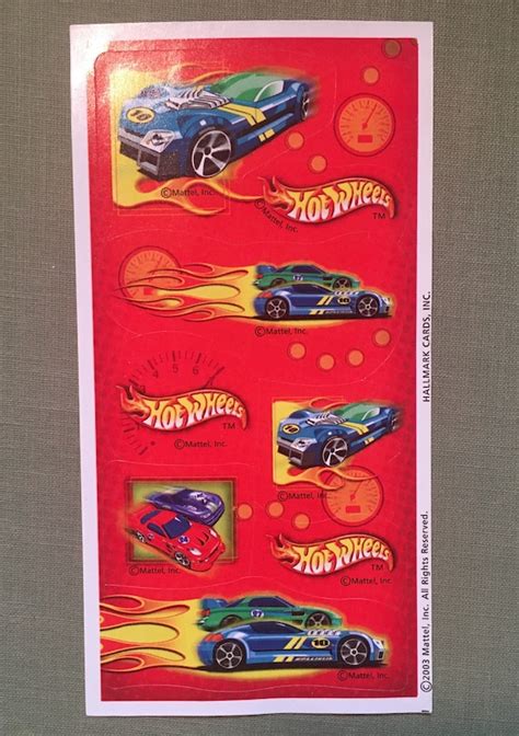 Vintage Hot Wheels Sticker Sheet Etsy