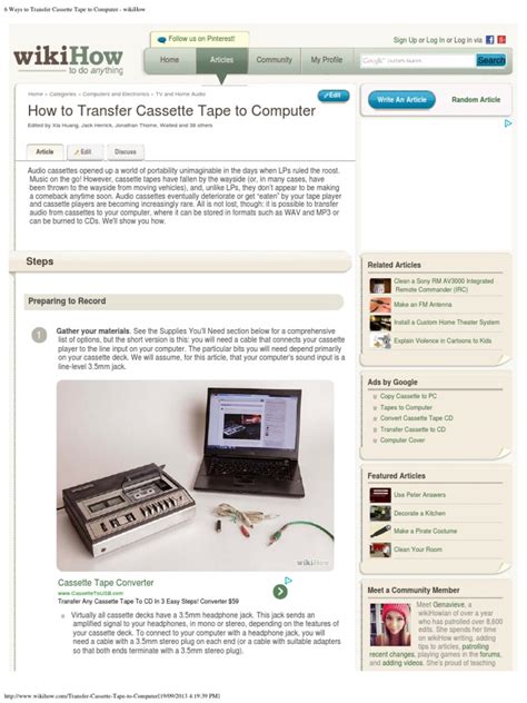 Later you can transfer the video Ways to Transfer Cassette Tape to Computer | Compact ...