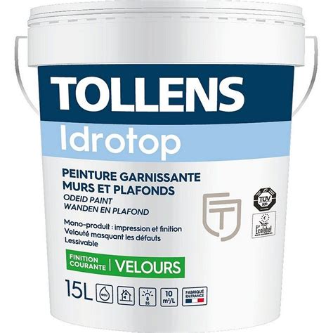 Peinture Tollens Professionnelle Idrotop Velours Votre Teinte Blanche