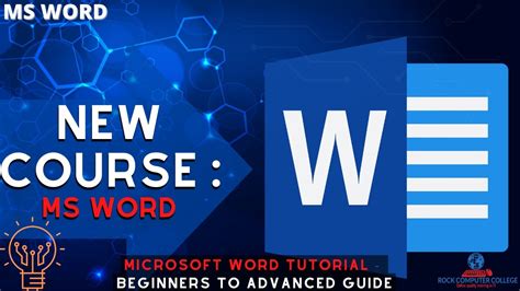 Microsoft Word Course Step By Step Guide Advanced Tips For