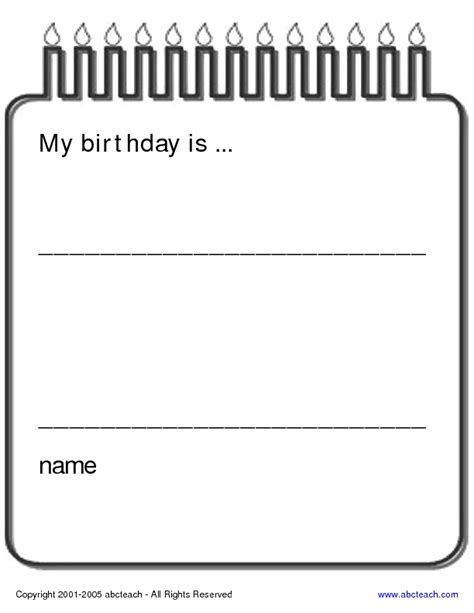 A Homemade Birthday Card Worksheets And Printables A Fresh Look At Me