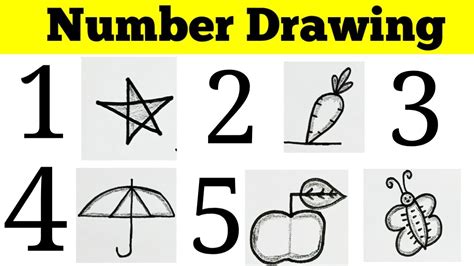 How To Draw Anything From Number Easy 5 Drawing From Number 1 To 5