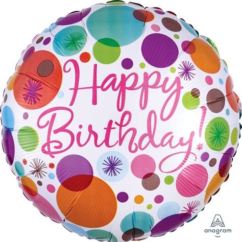 Buy 18 Happy Birthday Polka Dots Balloons For Only 146 Usd By Anagram