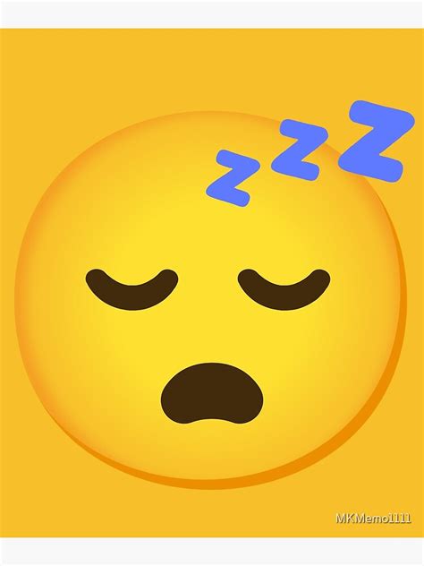 Emoji Sleeping Face Snoring Zzz Face T For Emoji Lovers Poster For