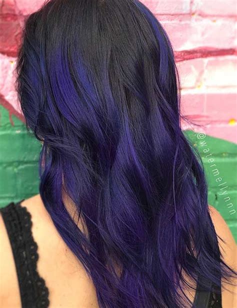 Stunning Blue And Purple Hair Colors