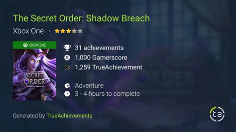 The Secret Order Shadow Breach Achievements Trueachievements