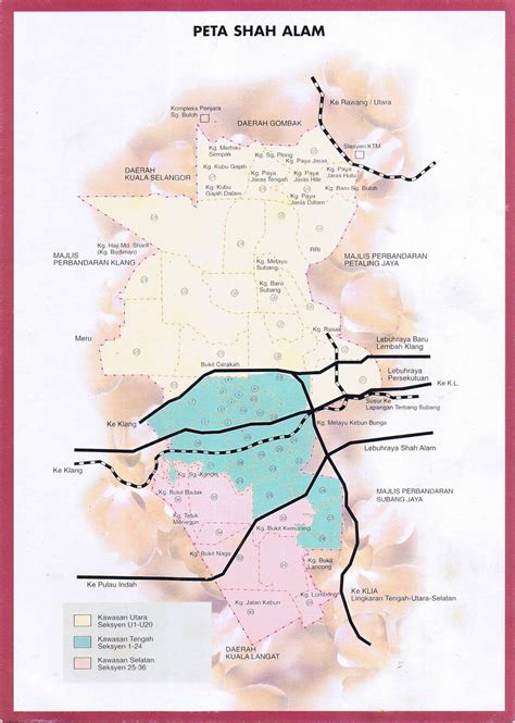 Shah alam has housing areas and commercial areas scattered across several 'sections' and its economy centers on government related activities for the state. Map - Shah Alam, Selangor, Malaysia | Postcrossing ...