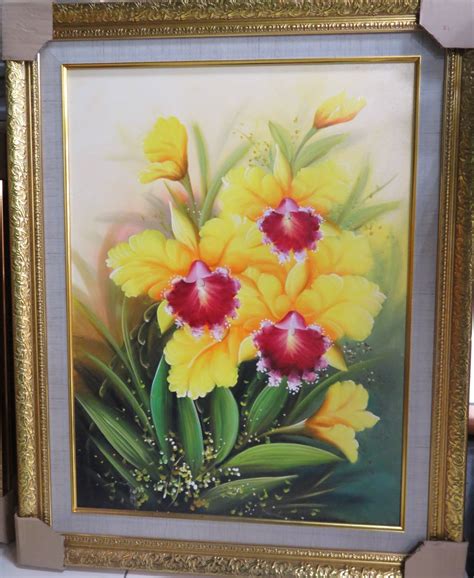 Bunga anggrek dendrobium putih dan bunga adenium merah sumber : Paling Keren 30 Lukisan Bunga Anggrek - Gambar Kitan