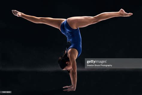 Gymnast Handstand Split High Res Stock Photo Getty Images