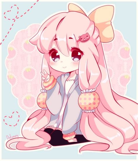 Anime Girl Pink Hair Chibi