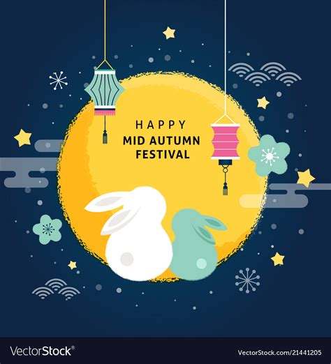 Featuring rika, rose, violet from and sylvia. Happy mid autumn festival mid autumn Royalty Free Vector